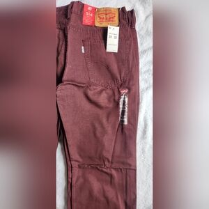 Levi's Men's Deep Burgundy Straight Fit Denim Jeans
